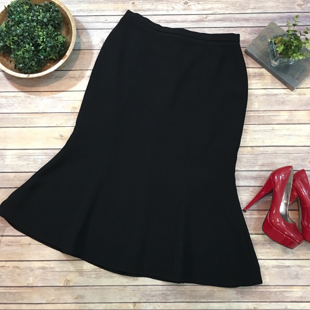 Size 12 Lily Taylor Black Fit & Flare Maxi Skirt